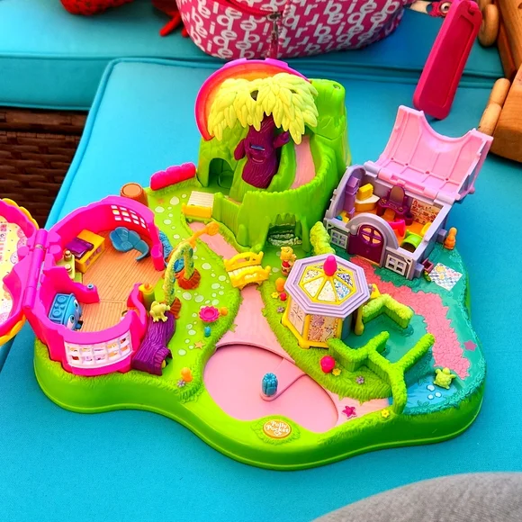 Lot De Figurines Polly Pocket Vintage - Bluebird - Maisons Et Animaux De La Ferme